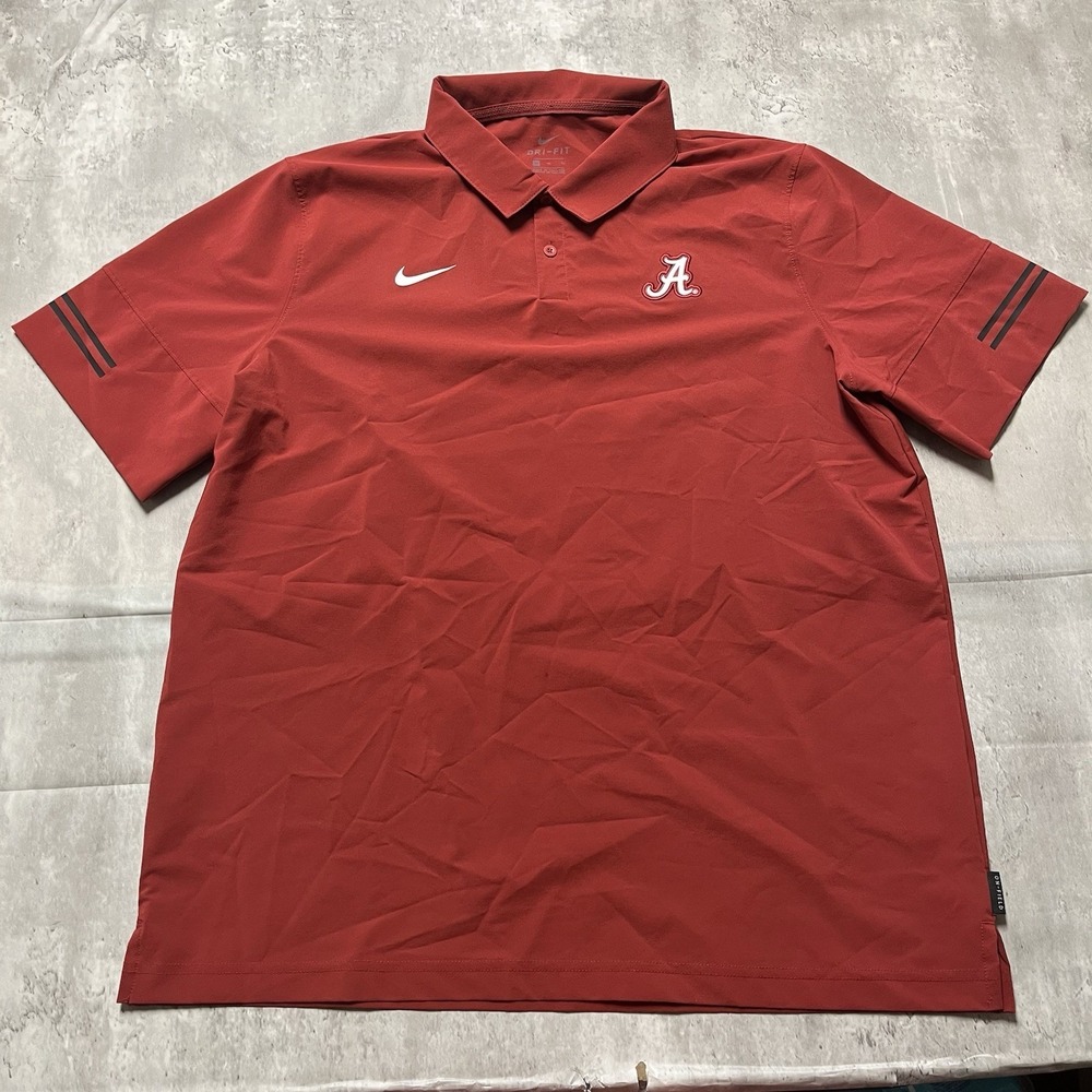 Alabama Crimson Tide Nike Shirt Mens XL Red Dri-FIT Polo Golf Athletic NCAA